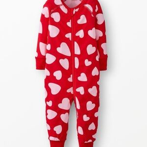 Hanna Andersson Red and Pink Heart Jumpsuit